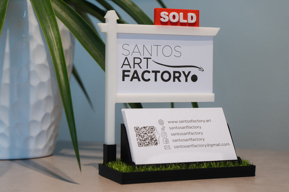 Real Estate Themed Business Card Holder